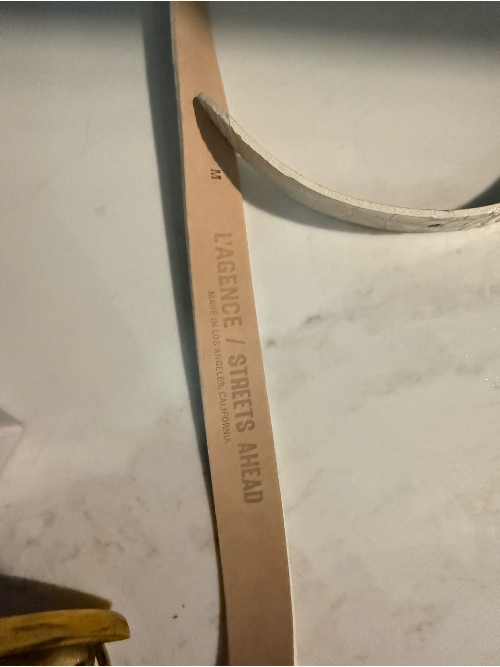L'AGENCE Women's Marlowe Leather Belt medium - Picture 7 of 7